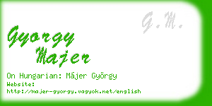gyorgy majer business card