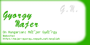 gyorgy majer business card